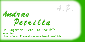 andras petrilla business card